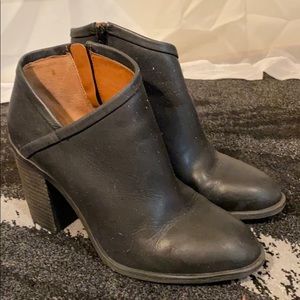 Lucky Brand Asymmetrical Size 9 Leather Booties